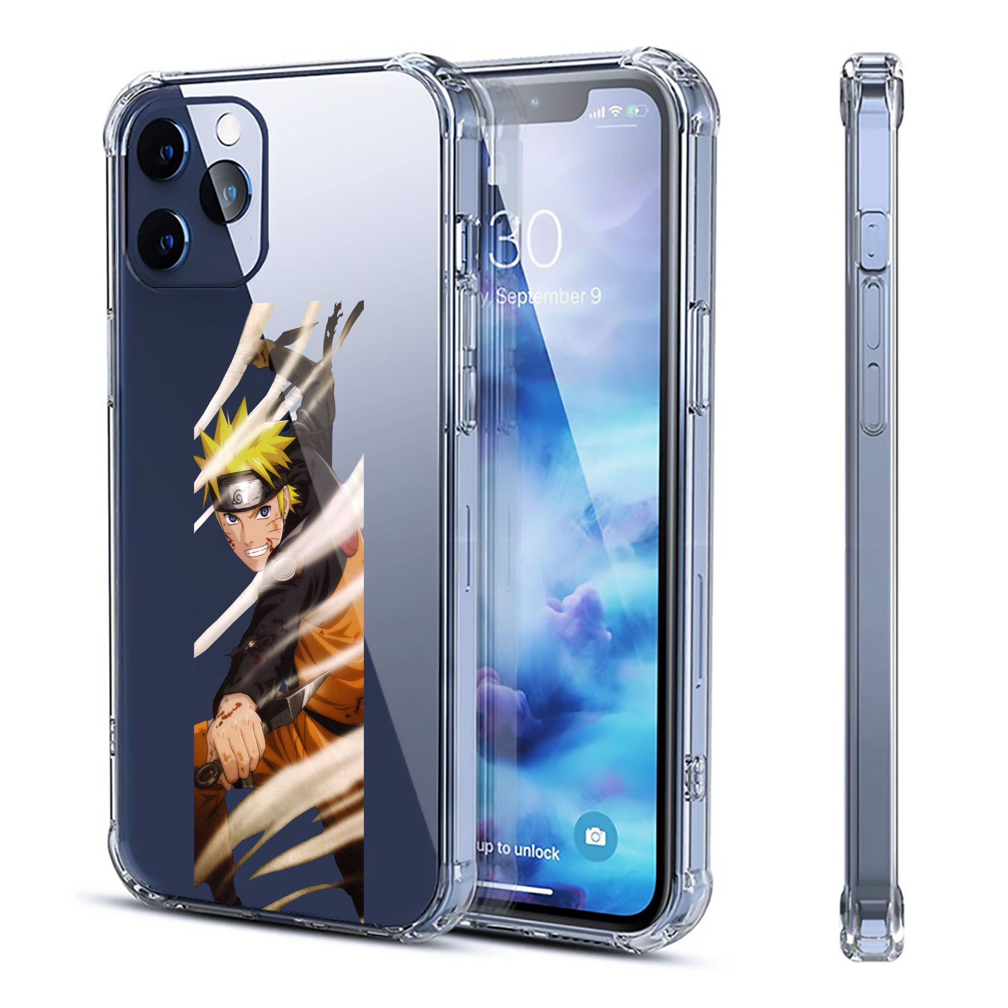 （画像用） NARUTO -ナルト- うずまき ナルト Uzumaki Naruto 【iPhone 12シリーズ対応】透明スマホケース（クリアソフトケース）